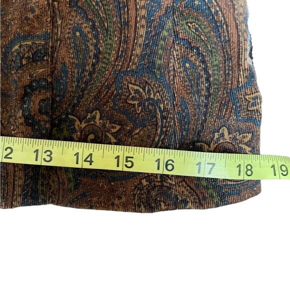 Jones New York Signature Blazer Jacket Womens 6 Brown Paisley Corduroy Button Up - Picture 9 of 12